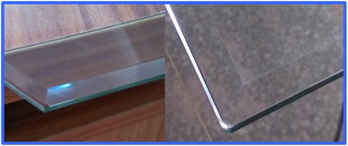 6 mm Glass Screen Fireplace , Glass Bottom Plate High Polished Edges