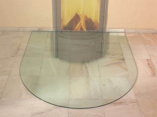 China Heat Resistance Glass Hearth Plate Edge Grinding For Fireplaces supplier