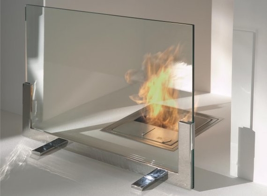 China EN12150 Tempered Glass for Fireplace Glass Door supplier