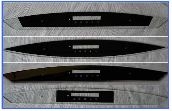 Colorful Range Hood Glass , Tempered Glass Kitchen Exhaust Hoods supplier