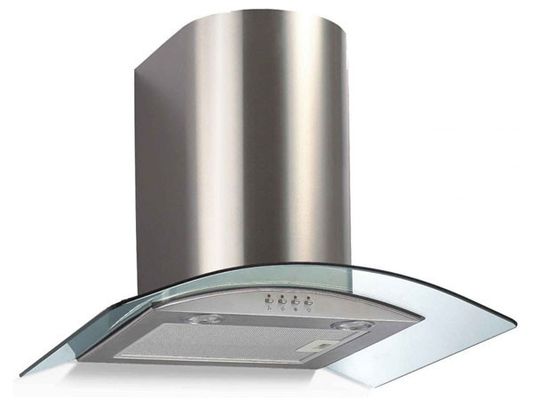 Silkscreen Black Range Hood Glass Curved Tempered 8 mm Harder supplier