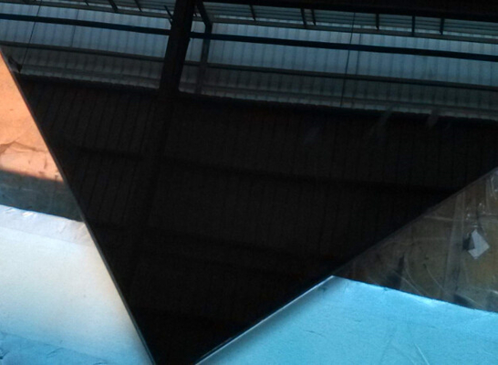 Greenhouse Black Tempered Glass Tabletop , Tempered Plate Glass Hexagon supplier
