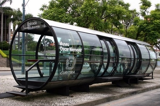 Tempered Glass Wall Panels , Bent Tempered Glass For Public Bus Stop supplier