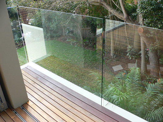 Balustrade  Balcony Tempered Glass Panel Easy Cleaning 12mm Safety supplier
