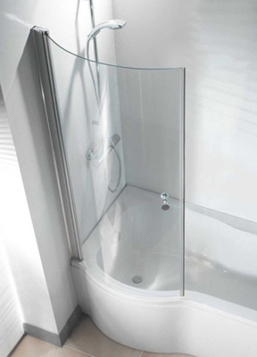 Transparent Bath Shower Screen Glass Bent Tempered Glass supplier