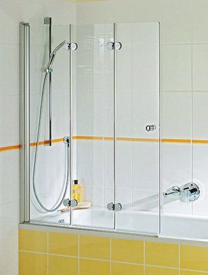 Easy Cleaning Shower Door Glass Transparent Obscure Pattern supplier