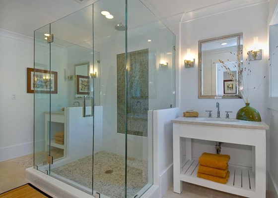 1/2&quot; Ultra Clear Shower Door Glass Panel Tempered Thermal Stability supplier