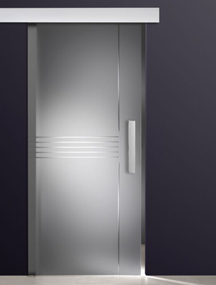 Frosted Tempered Glass Door Sandblasted For Interior Decoration supplier