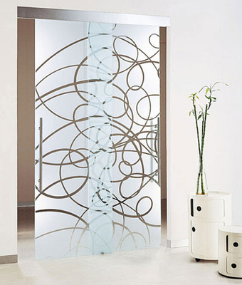 Acid Etched Tempered Glass Door Thermal Stability Withstand 250℃ supplier