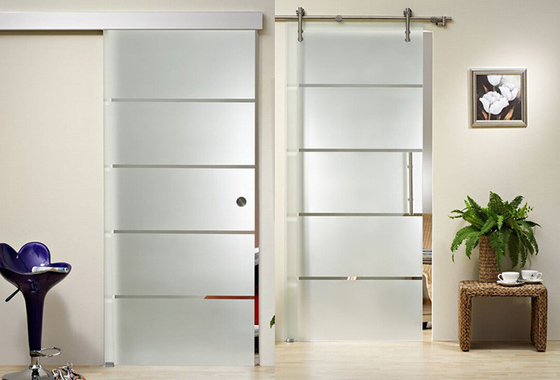Clear Float Durable Tempered Glass , Silkscreen Frosted Tempered Shower Glass Doors supplier