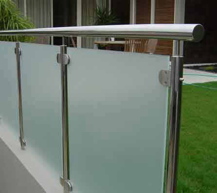 Frosted Deck Railing Glass Panels , Glass Railings Outdoor Safety supplier