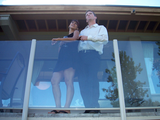 Balcony Transparent Tempered Railing Glass 12mm Thickness No holes supplier