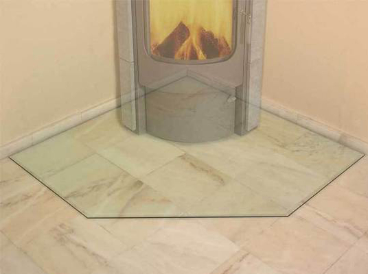 BS6206 Certification Small Glass Fireplace , Glass Hearths For Stoves supplier