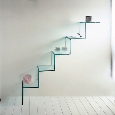 Curved Decorating Glass Shelves For Book Shelf 8 Mm Durable supplier
