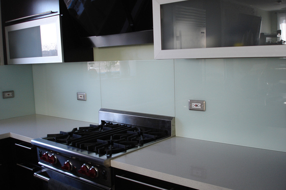 Painted Glass Kitchen Backsplash , Seamless Glass Backsplash supplier